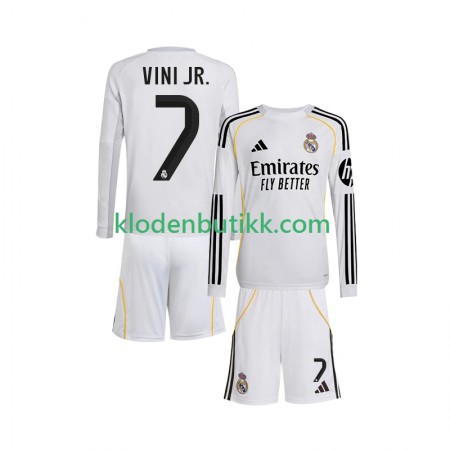 Real Madrid Vinicius Junior 7 Barn Hjemme Fotballdrakt 2025/26 Langermet
